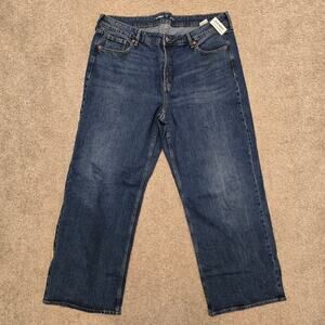 NWT Old Navy Women's Mid‑Rise Denim Casual Outdoor Wide Leg Jeans Size 8P